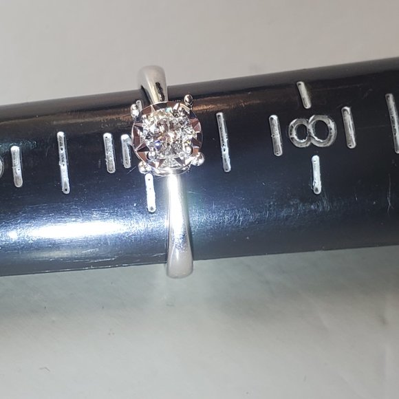 New 14K Diamond Solitaire Engagement Ring - Picture 8 of 10